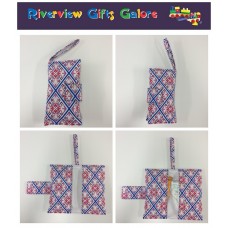 Nappy Wallet - Blue Pink Pattern Nappy Wallet - Blue Pink Pattern